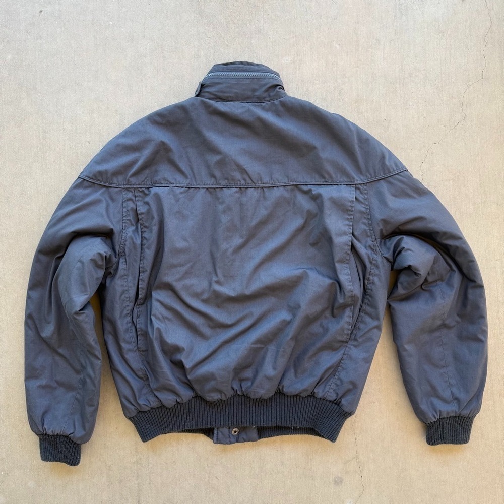 Vintage Sears Outerwear Bomber Jacket Mens M Gray Puffer Coat 80s Utility Zip - Picture 5 of 7